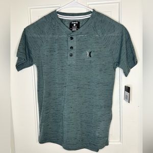 Hurley boys size small green slub T-shirt NWT